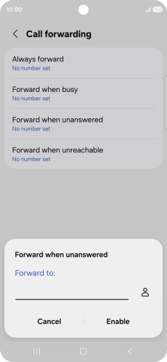Key in +447953222222 and press Enable. Key in +447953222222 and press Enable.