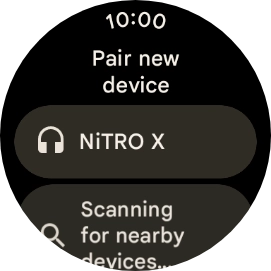 Press the required device. Press the required device.