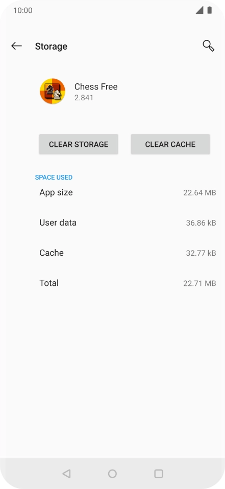 Press CLEAR CACHE. Press CLEAR CACHE.