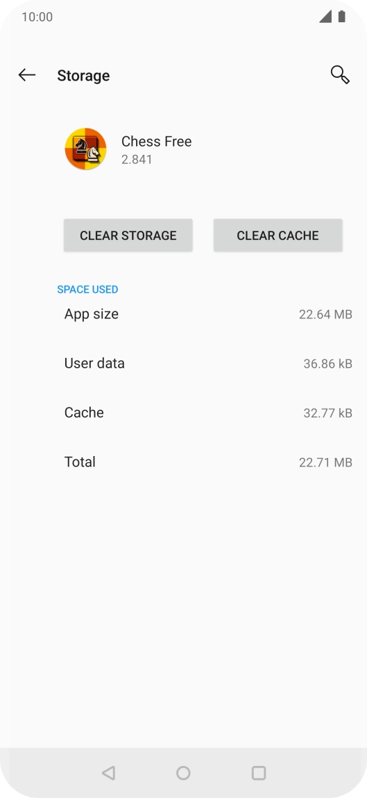 Press CLEAR CACHE. Press CLEAR CACHE.