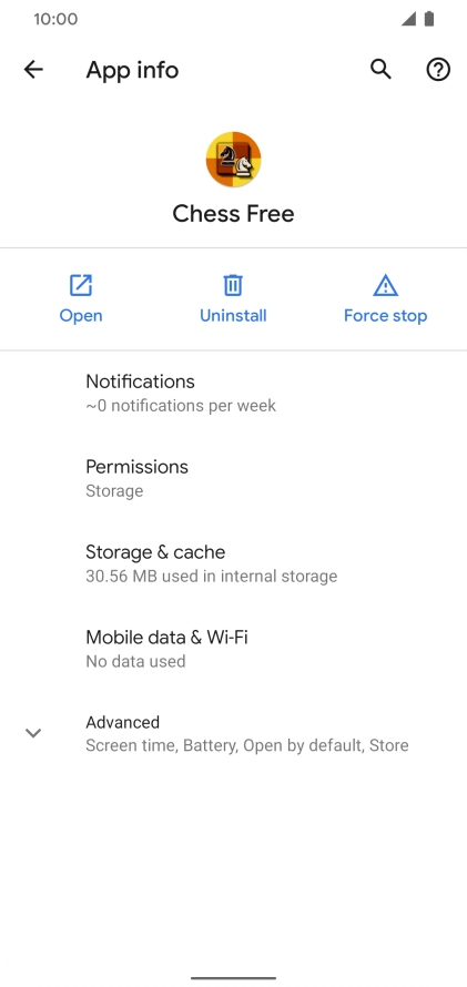 Press Storage & cache. Press Storage & cache.
