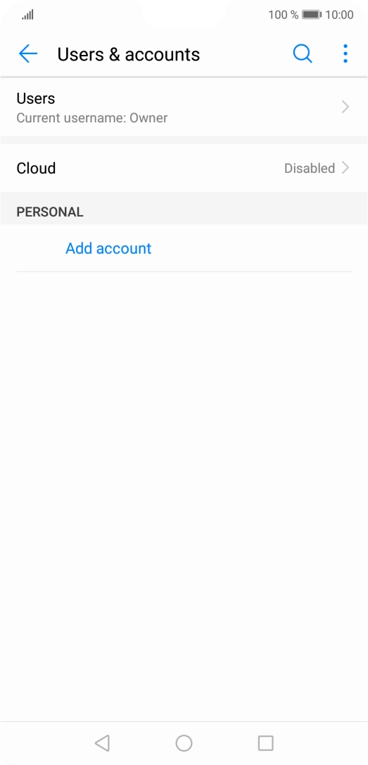 Press Add account. Press Add account.