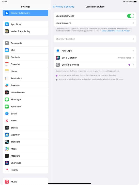 Press the required app. Press the required app.