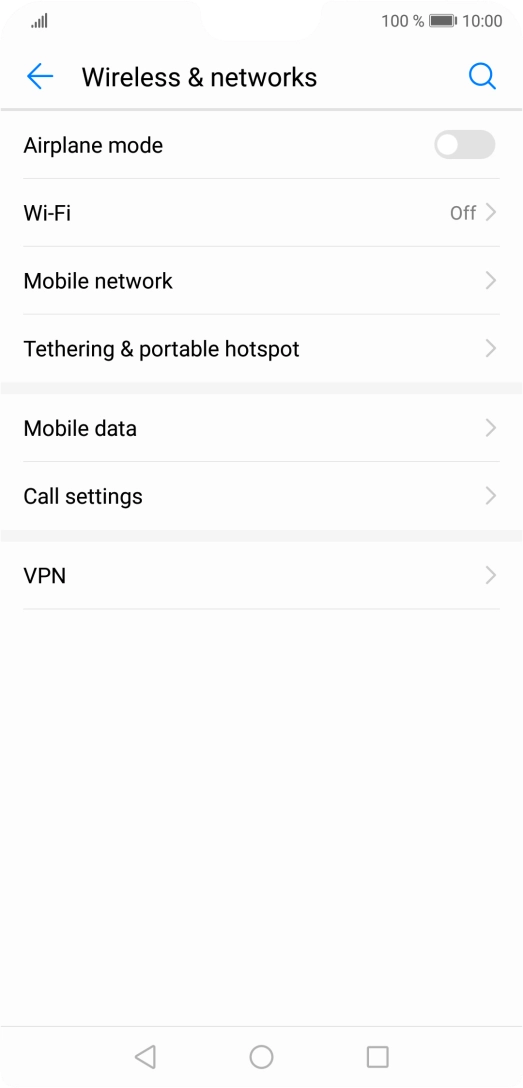 Press Mobile network. Press Mobile network.