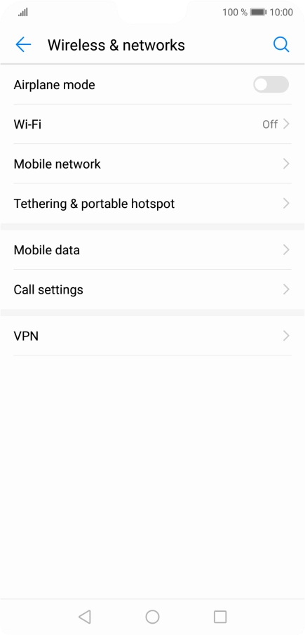 Press Mobile network. Press Mobile network.