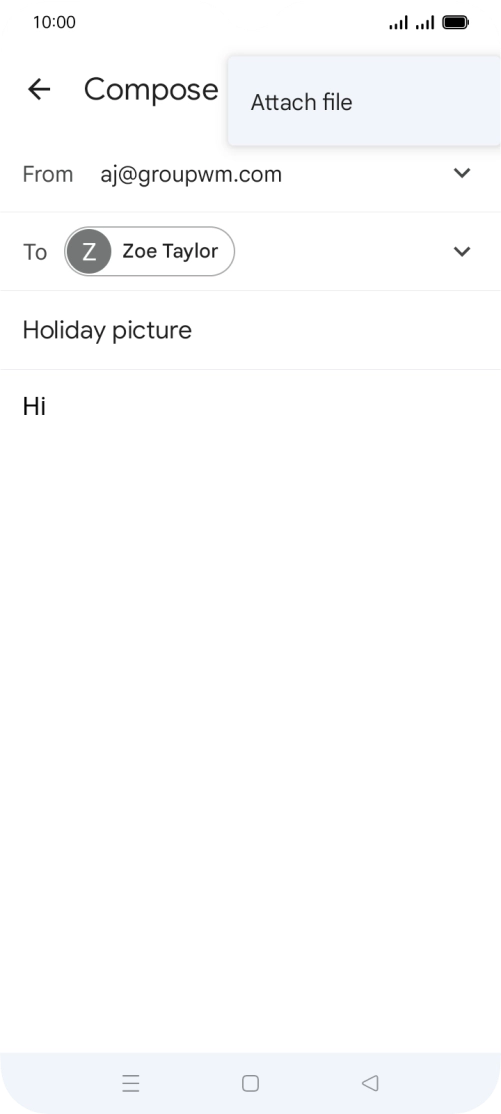 Press Attach file and go to the required folder. Press Attach file and go to the required folder.