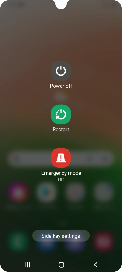 Press Power off. Press Power off.
