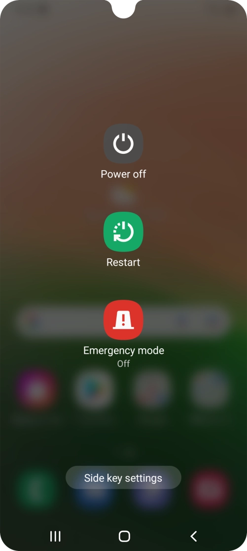 Press Power off. Press Power off.