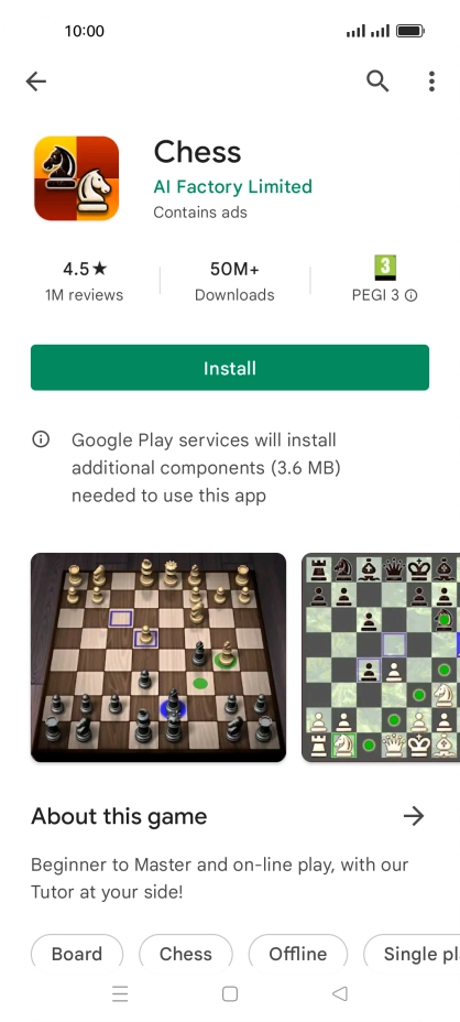 Press Install and follow the instructions on the screen to install the app. Press Install and follow the instructions on the screen to install the app.