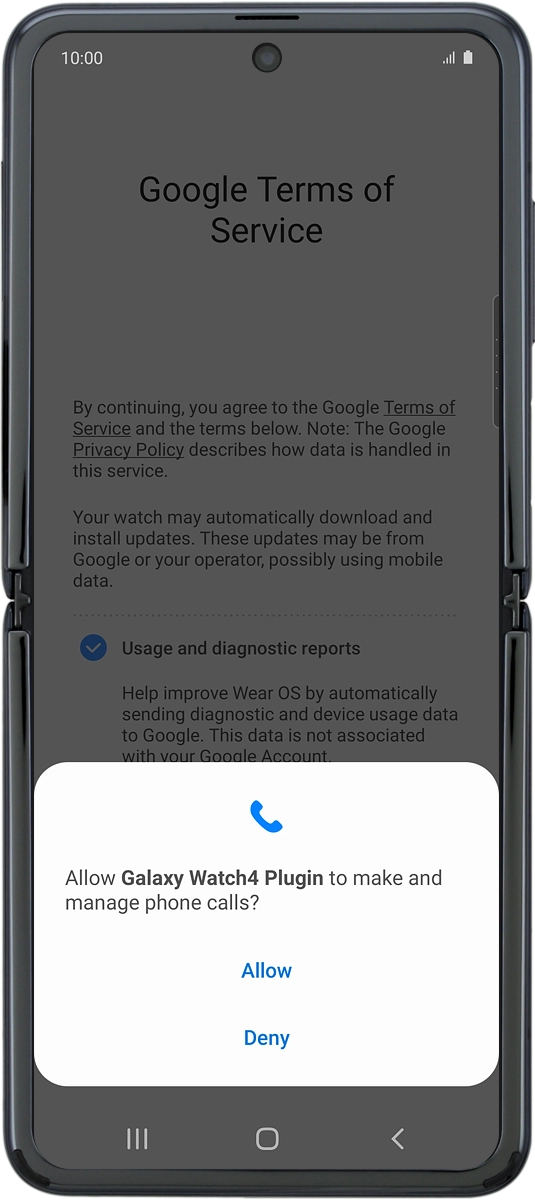 On your phone: Press Allow. On your phone: Press Allow.