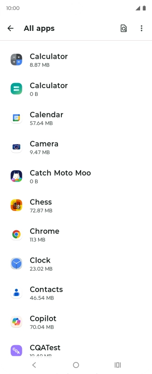 Press the required app. Press the required app.