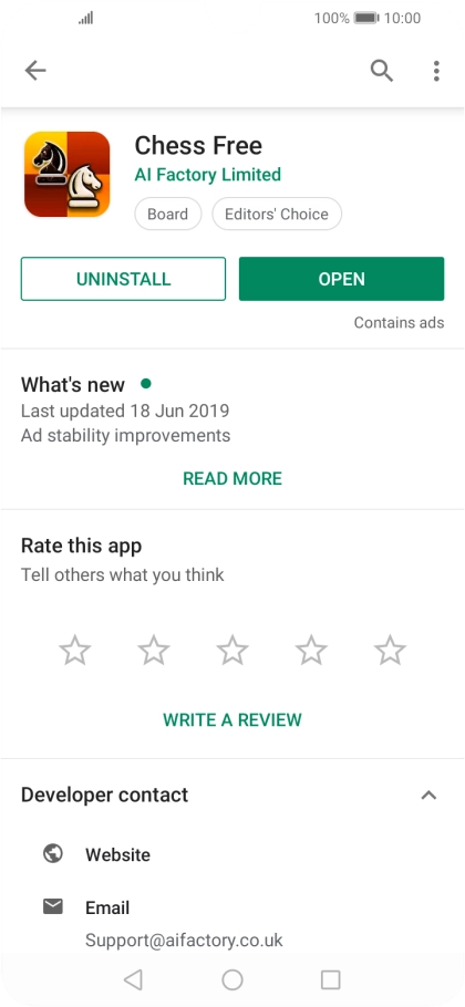 Press UNINSTALL. Press UNINSTALL.