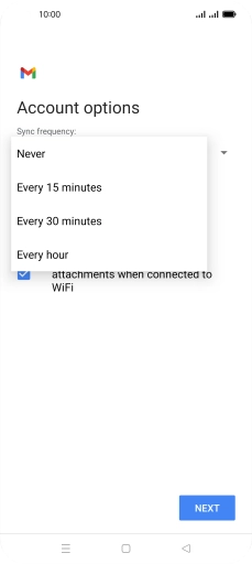 Press the required setting. Press the required setting.