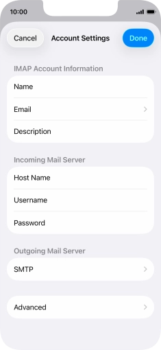 Press SMTP. Press SMTP.