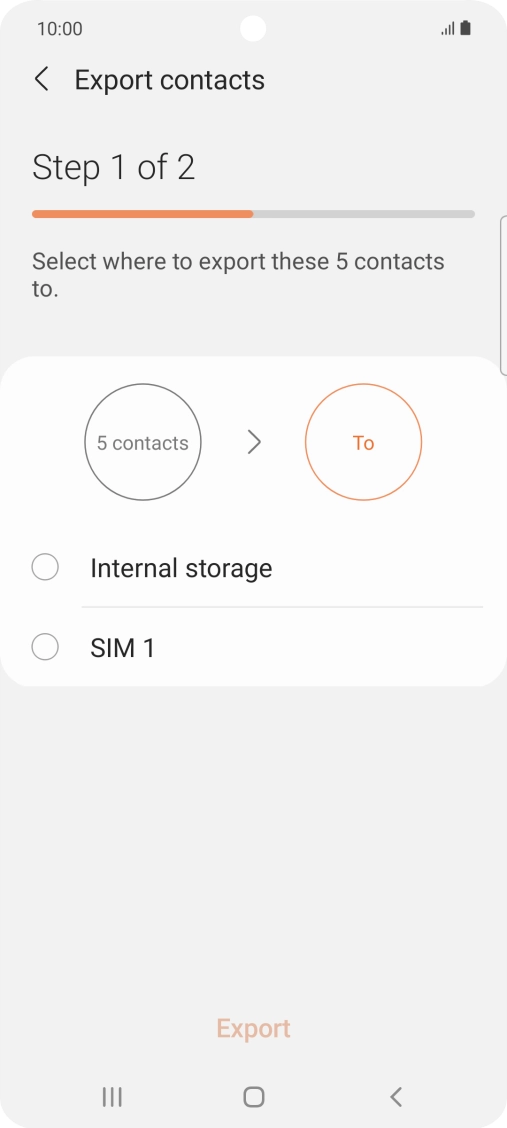 Press the name of the SIM. Press the name of the SIM.