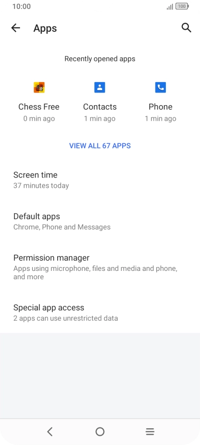 Press VIEW ALL APPS. Press VIEW ALL APPS.
