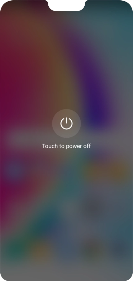 Press Touch to power off. Press Touch to power off.