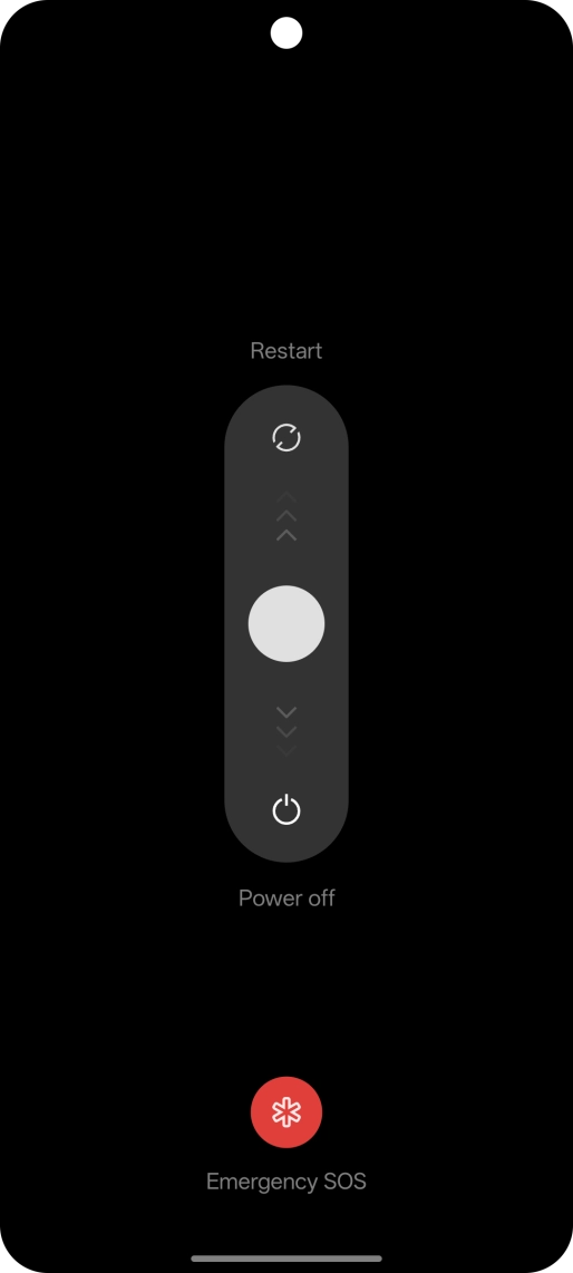 Press and drag the circle downwards. Press and drag the circle downwards.