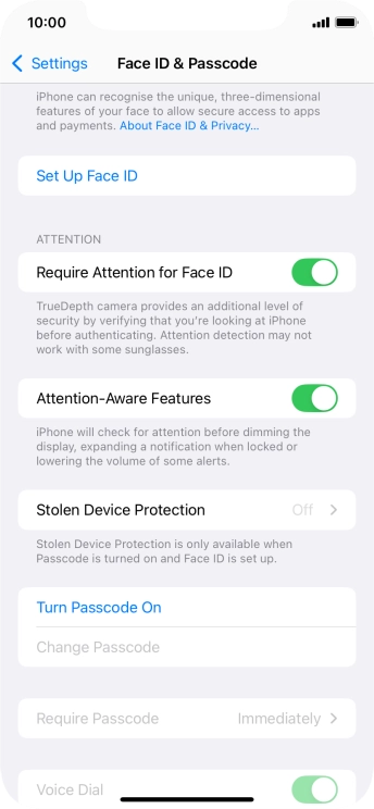 Press Turn Passcode On and key in a phone lock code of your own choice twice. Press Turn Passcode On and key in a phone lock code of your own choice twice.