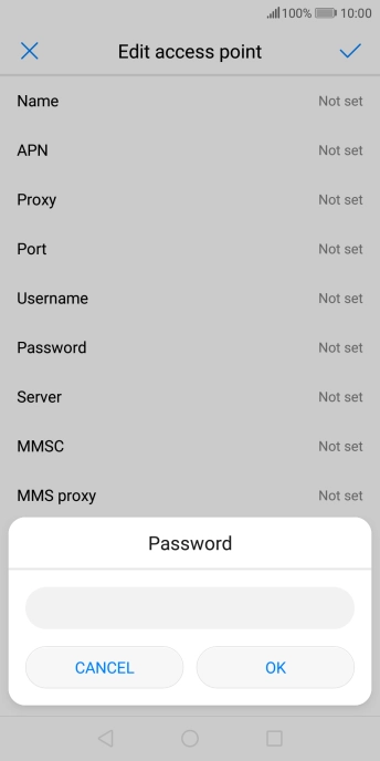 Key in secure and press OK. Key in secure and press OK.