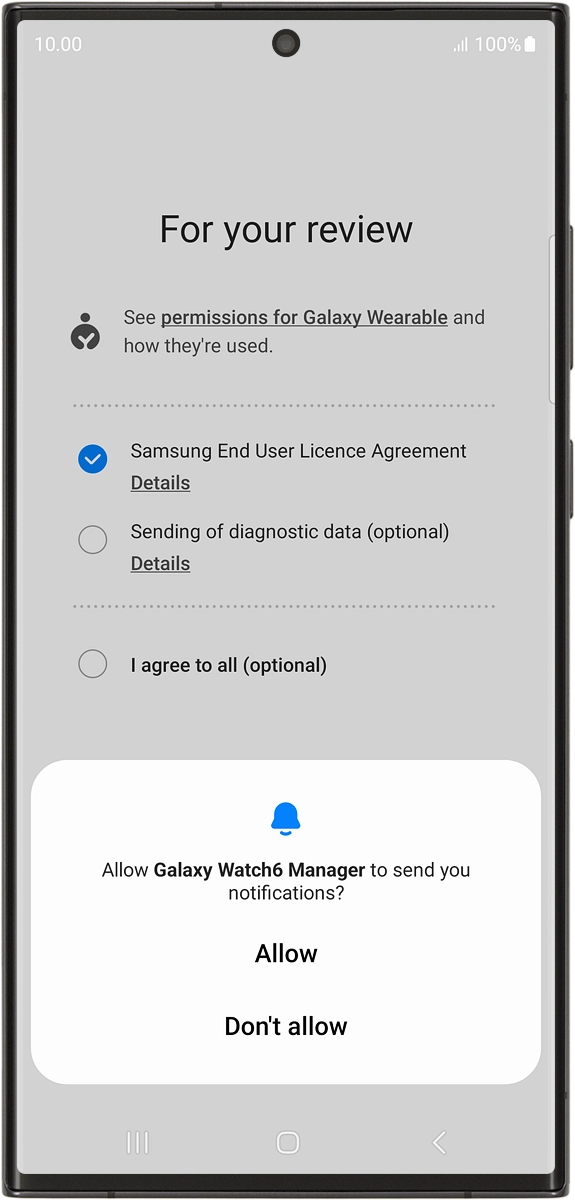 On your phone: Press Allow. On your phone: Press Allow.