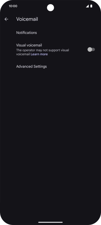 Press Advanced Settings. Press Advanced Settings.