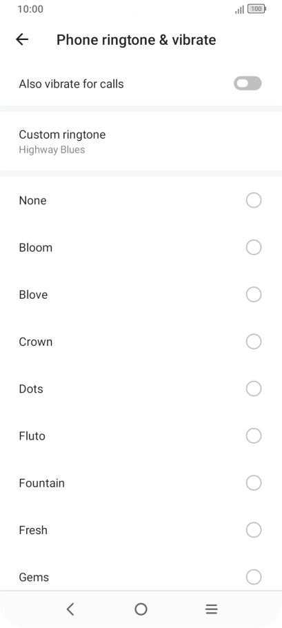 Once you've found a ring tone you like, press the Return key. Once you've found a ring tone you like, press the Return key.