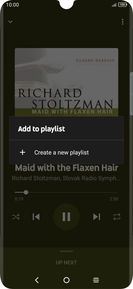 Press Create a new playlist. Press Create a new playlist.