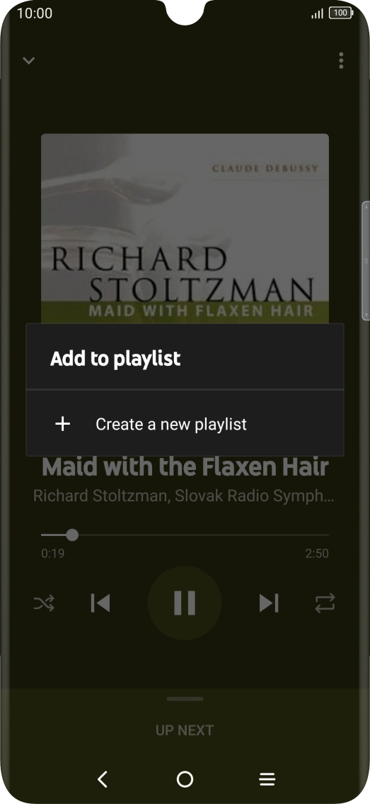 Press Create a new playlist. Press Create a new playlist.