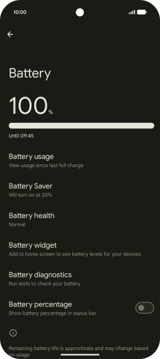 Press Battery Saver. Press Battery Saver.