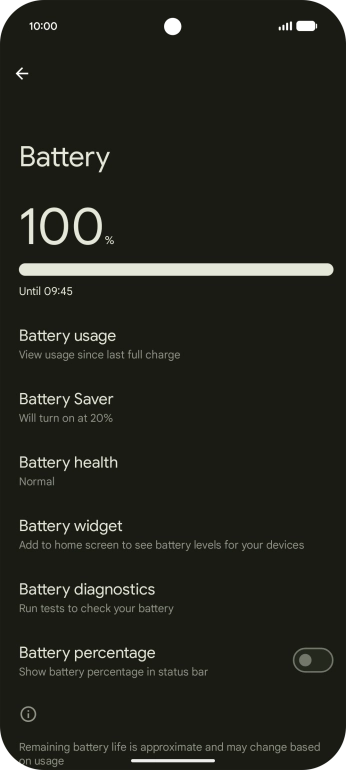 Press Battery Saver. Press Battery Saver.