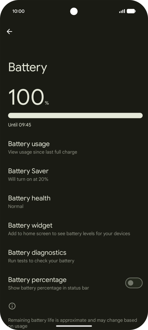 Press Battery Saver. Press Battery Saver.