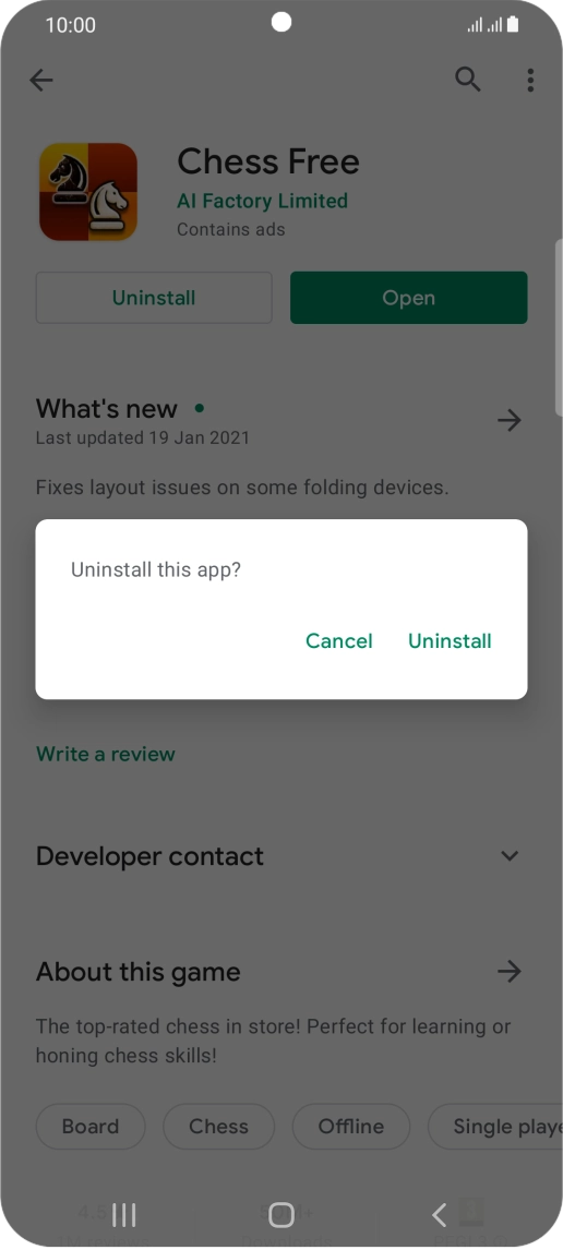Press Uninstall. Press Uninstall.