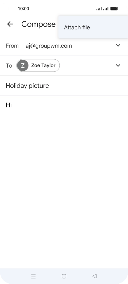 Press Attach file and go to the required folder. Press Attach file and go to the required folder.