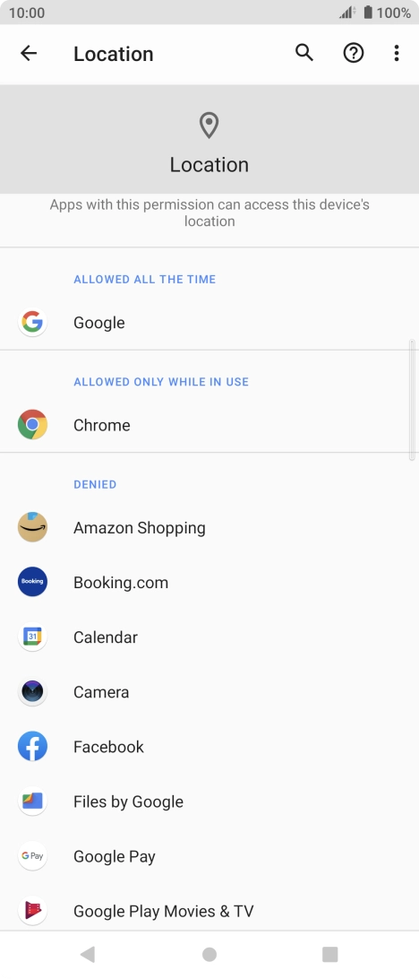 Press the required app. Press the required app.