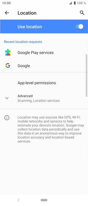 Press App-level permissions. Press App-level permissions.
