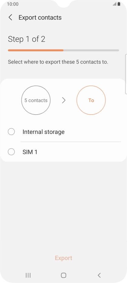 Press the name of the SIM. Press the name of the SIM.