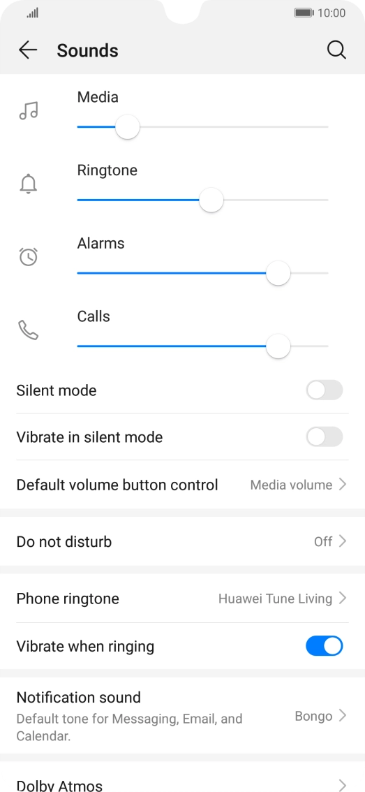 Press Phone ringtone. Press Phone ringtone.