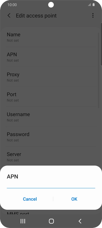 Key in everywhere and press OK. Key in everywhere and press OK.