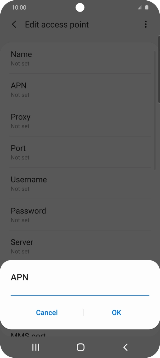 Key in everywhere and press OK. Key in everywhere and press OK.