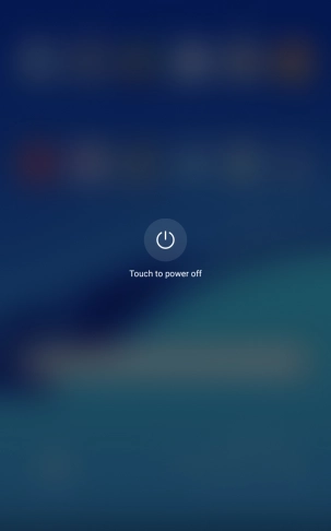 Press Touch to power off. Press Touch to power off.