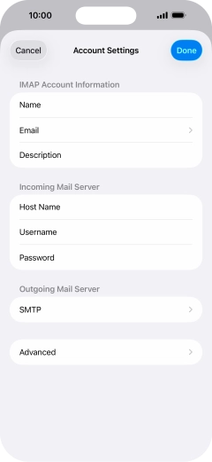 Press SMTP. Press SMTP.