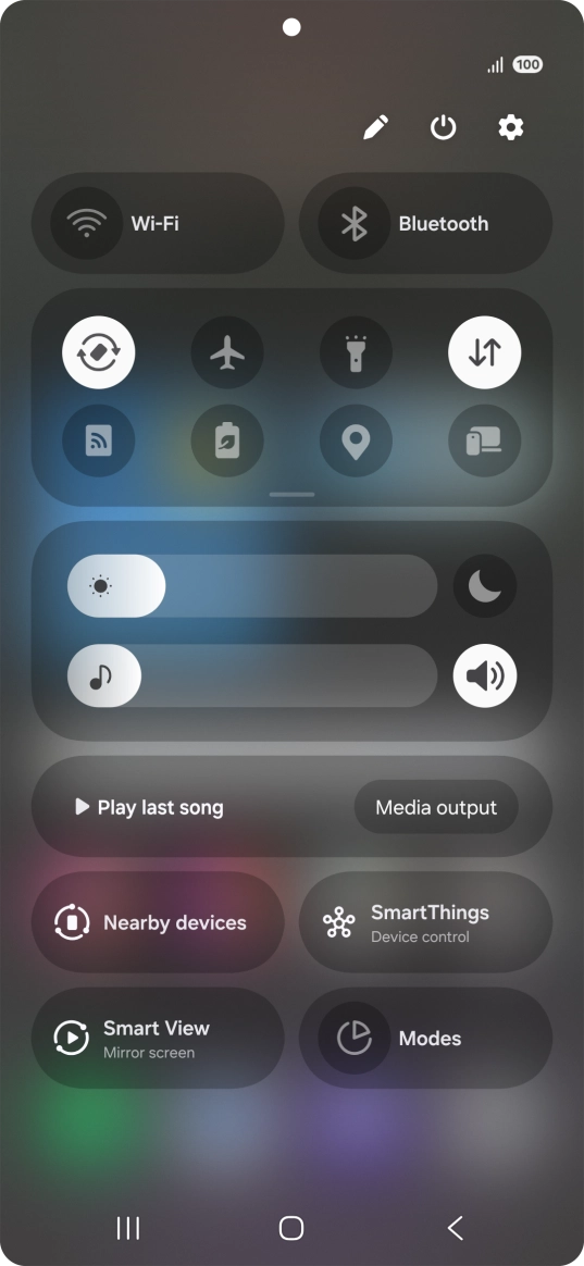 Press the settings icon. Press the settings icon.