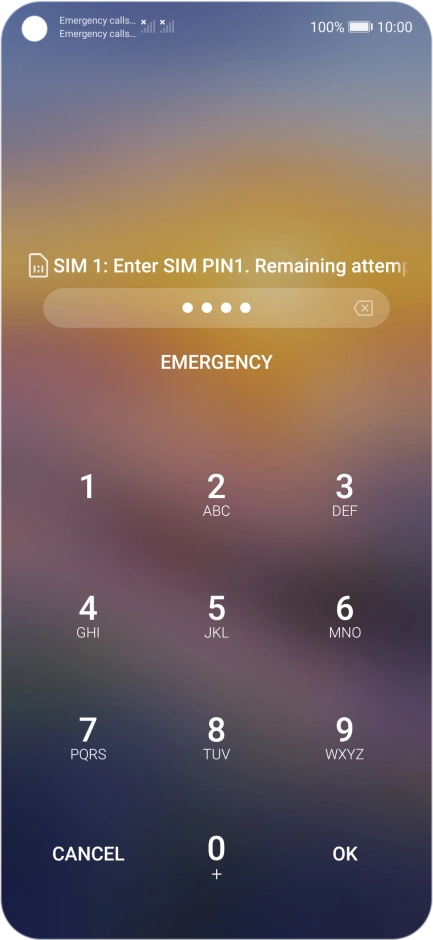 If you're asked to key in your PIN, do so and press OK. The default PIN is 1111. If you're asked to key in your PIN, do so and press OK. The default PIN is 1111.