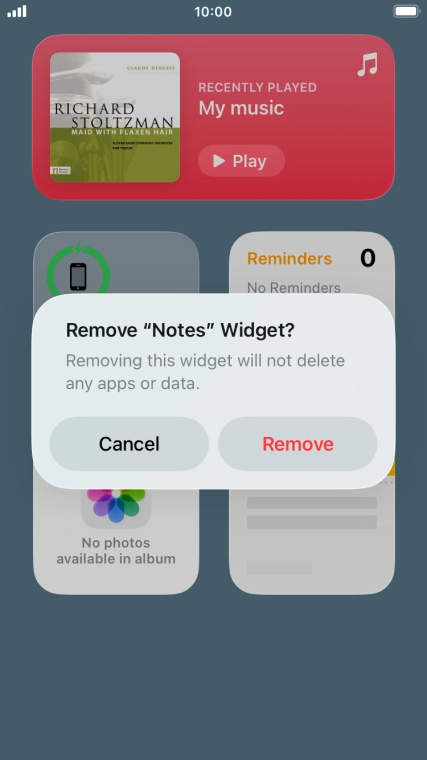 Press Remove. Press Remove.