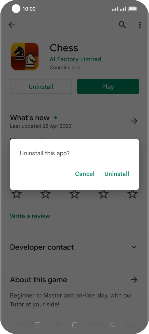 Press Uninstall. Press Uninstall.