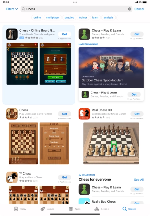 Press the required app. Press the required app.