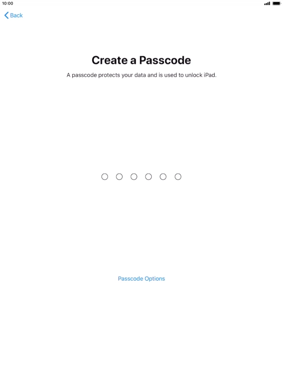 Press Passcode Options. Press Passcode Options.