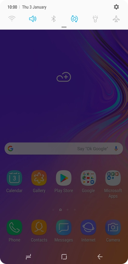 Press the settings icon. Press the settings icon.