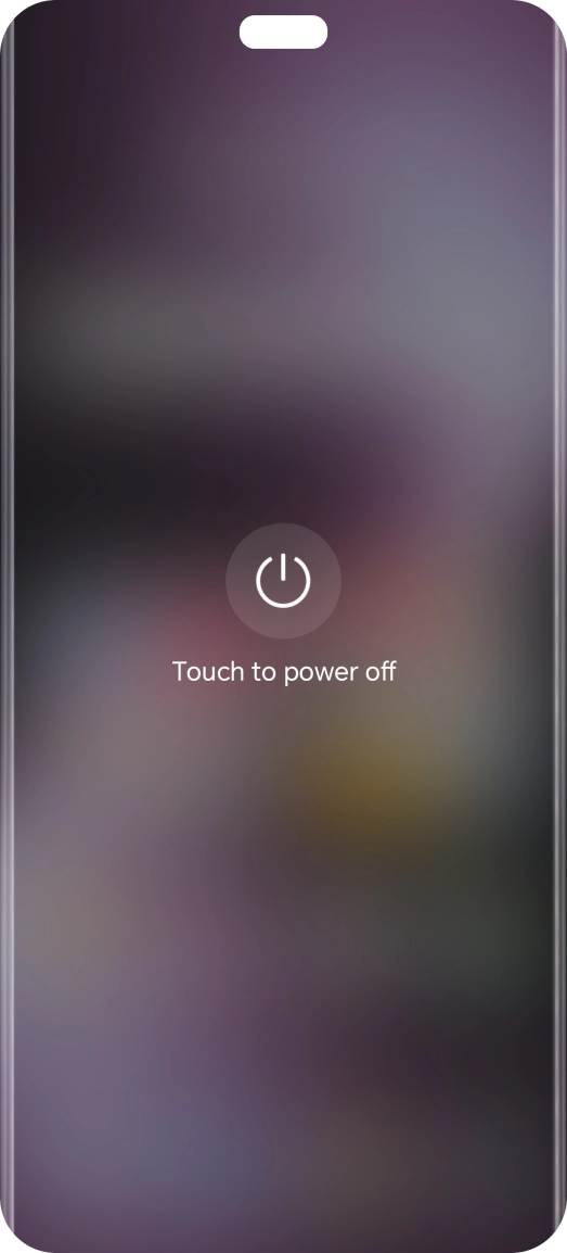 Press Touch to power off. Press Touch to power off.